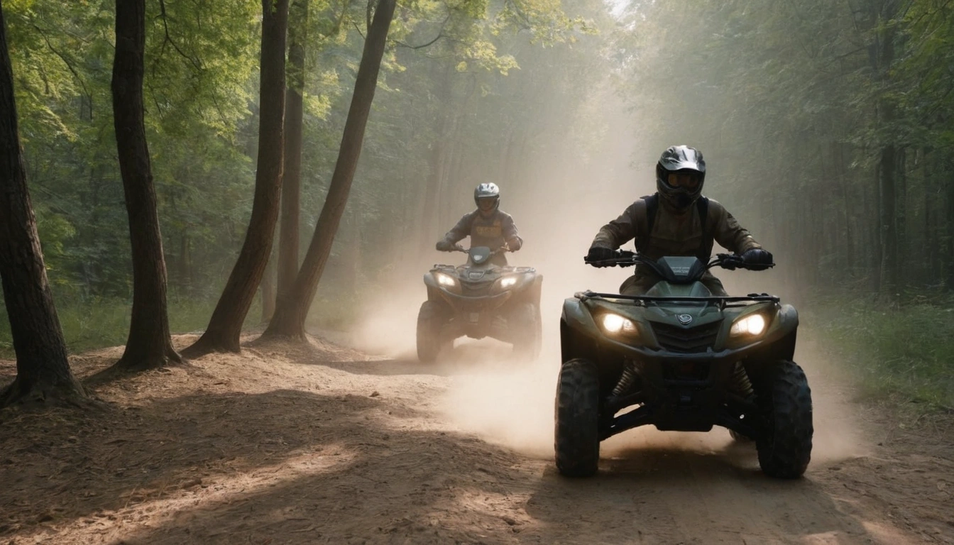 Летние покатушки на квадроциклах в лесу под Минском